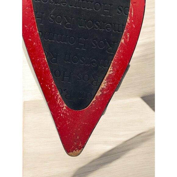 Vintage Ros Hommerson Red Collection Womens 6.5 Phoenix Bone Pearl Pewter Heels - Picture 8 of 12